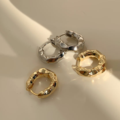 Women Retro Geometric Metal Earrings Alloy Trendy Jewelry