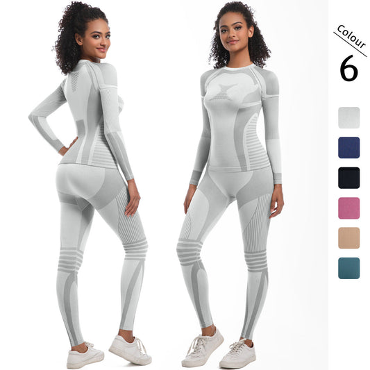 Women Yoga Color Contrast Cycling Running Set