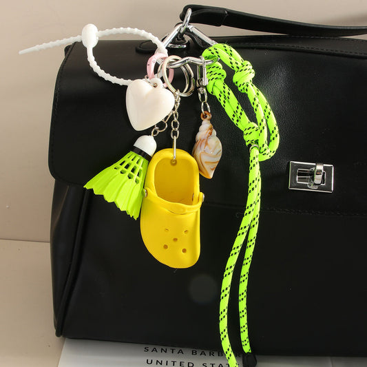 Creative Mini Slippers Starfish Keychain