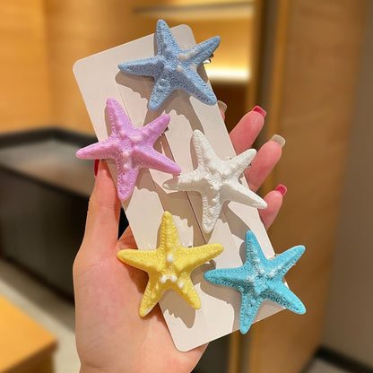 Accesorios para el cabello para vacaciones de verano junto al mar con estrellas de mar