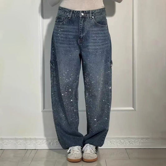 Women Casual Loose Straight-Leg Jeans