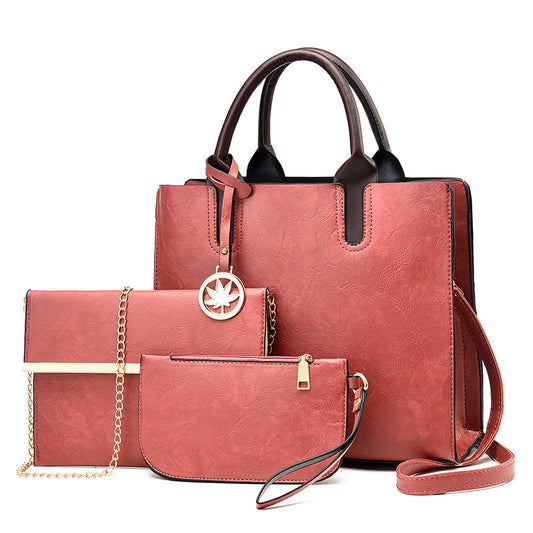 Women Large Capacity Tote Bag in PU Leather