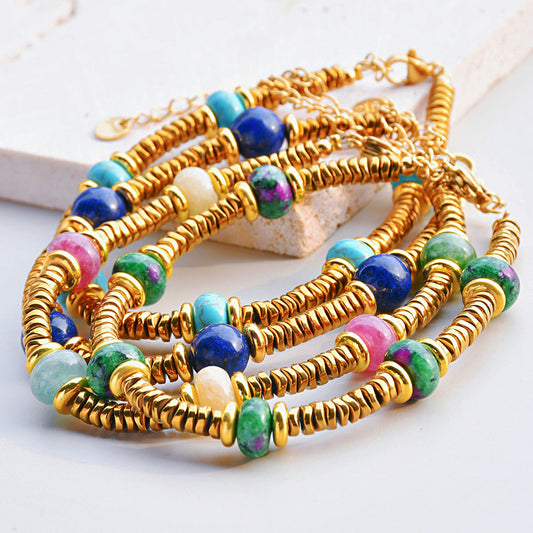 Women's Bohemian Natural Stone Beaded Bracelet