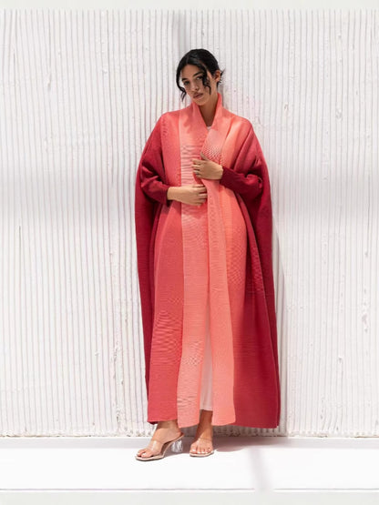 Women Fashion Casual Gradient Long Sleeve Robe Coat
