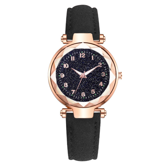 Women Fashion Solid Color Starry Sky Digital Watch