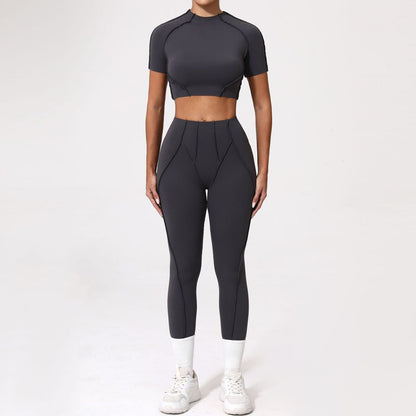 Yoga Quick-Drying Tight Short-Sleeved Fitness Set