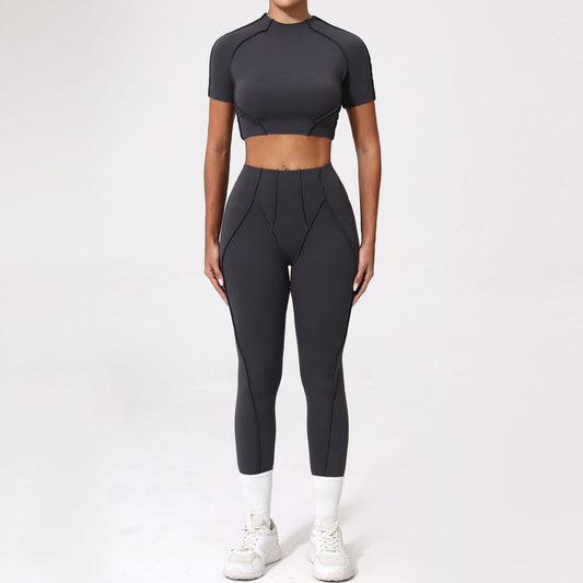 Yoga Quick-Drying Tight Short-Sleeved Fitness Set