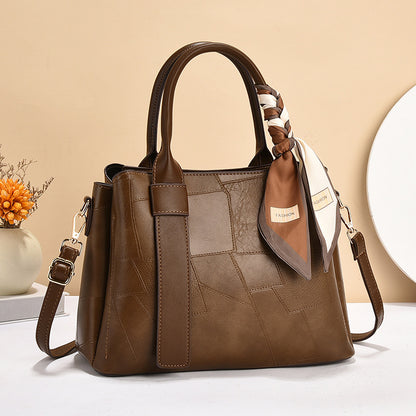 Bolso de mano informal de lona con cinta para mujer