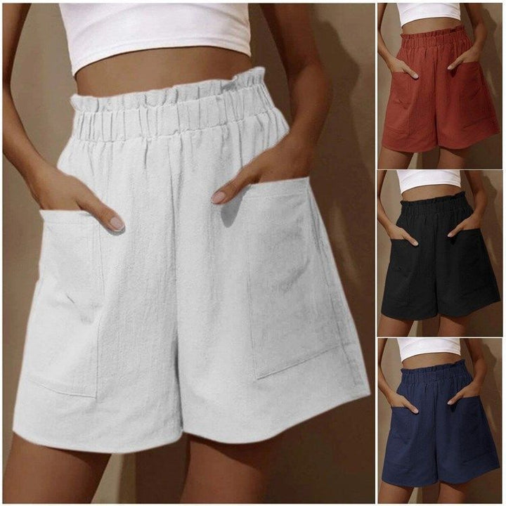 White Linen Shorts