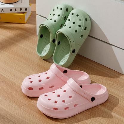 Zapatos casuales sencillos de color sólido con agujeros para mujer