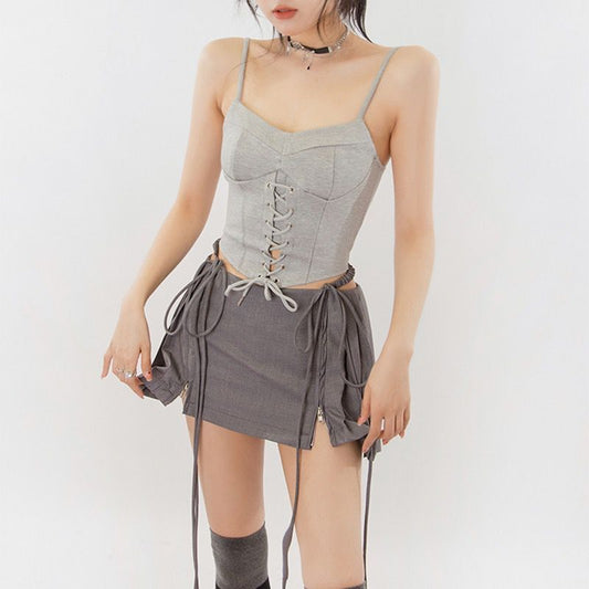 Women Fashion Sexy High Waist Pleated Skirt