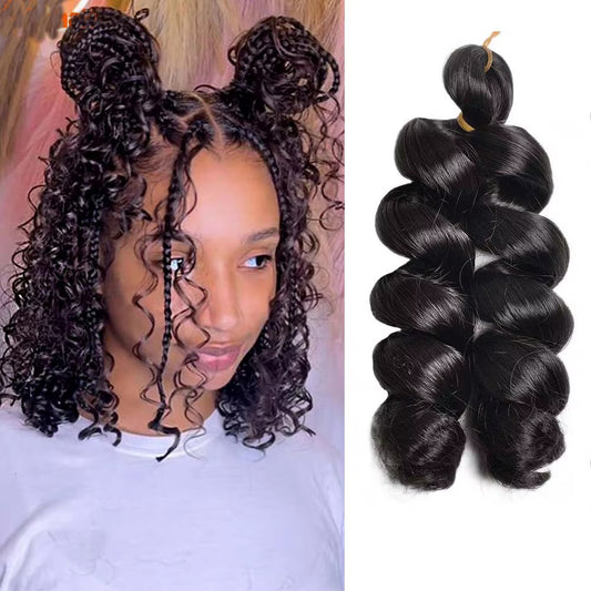 Extension de cheveux africains au crochet, boucles lâches en spirale