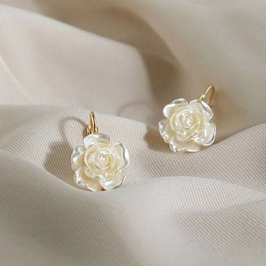 Women Fashion Elegant Camellia Earrings