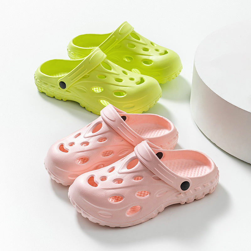 Pantuflas antideslizantes de color liso informales a la moda para mujer