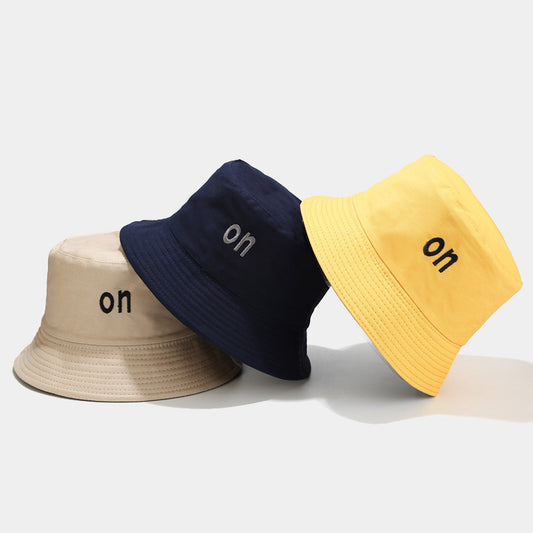 Women Fashion Casual Double-Sided Embroidered Bucket Hat