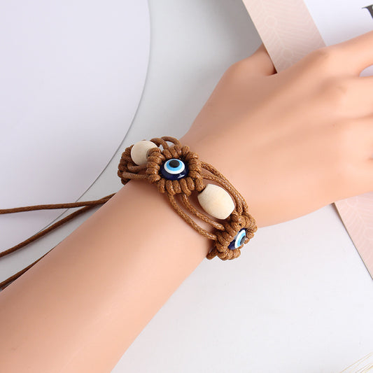 Bohemian Vintage Evil Eye Woven Bracelet