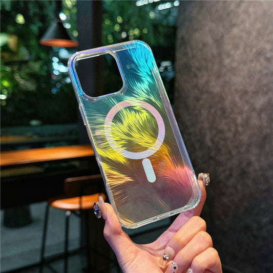 Fashion Gradient Laser Magnetic IPhone Color Case