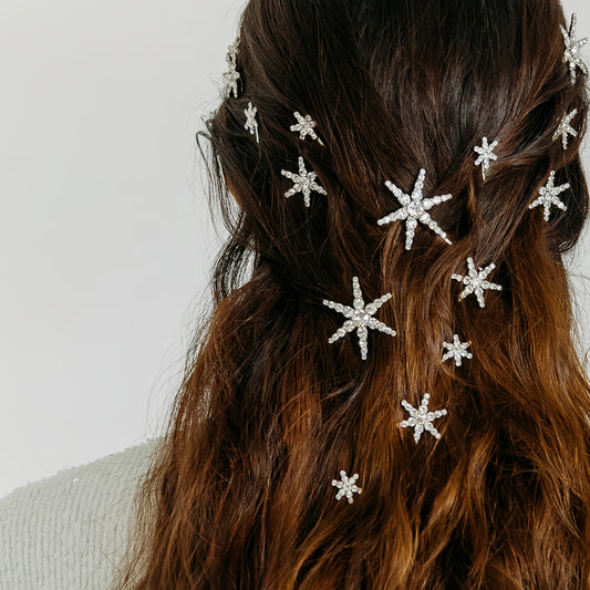Pince flocon de neige en alliage strass tendance