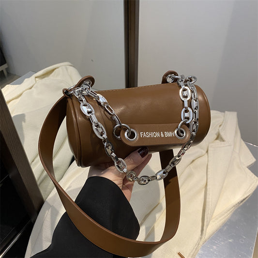 Sac à bandoulière décontracté de couleur unie pour femme
