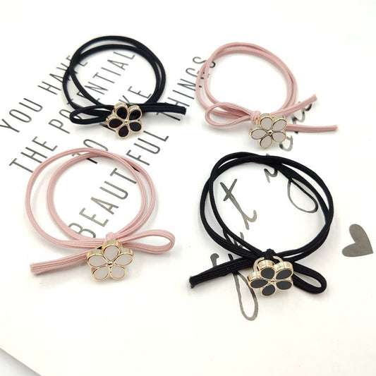 Women Fashion Solid Color Floral Hair Rope