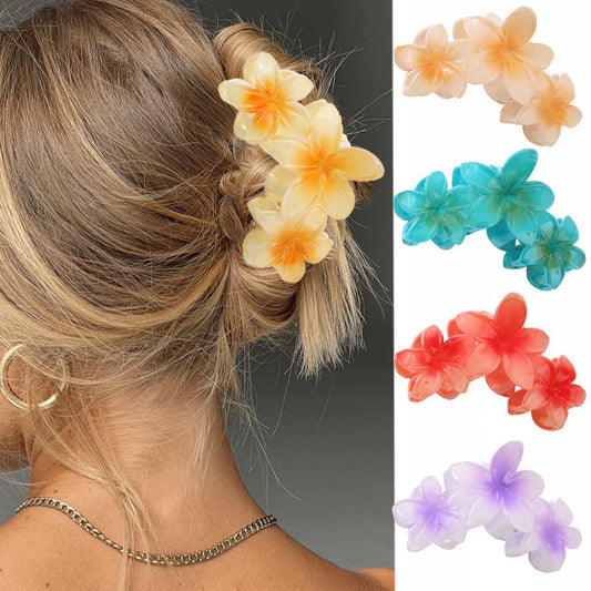 Pinza de agarre floral con degradado de playa para vacaciones
