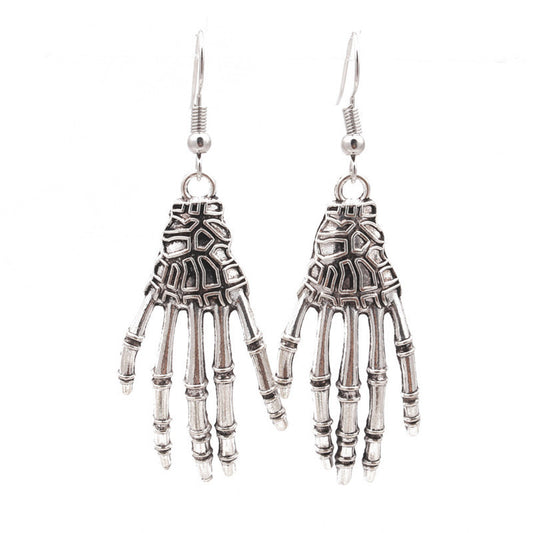 Halloween Women's Exaggerated Skull Knuckle Earrings