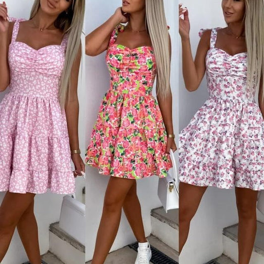 Summer Vacation Women Floral Print Sundress