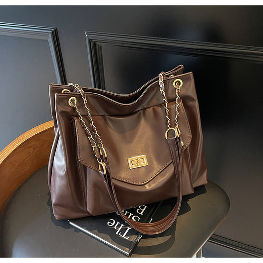 Sac fourre-tout rétro simple et décontracté de grande capacité pour femme
