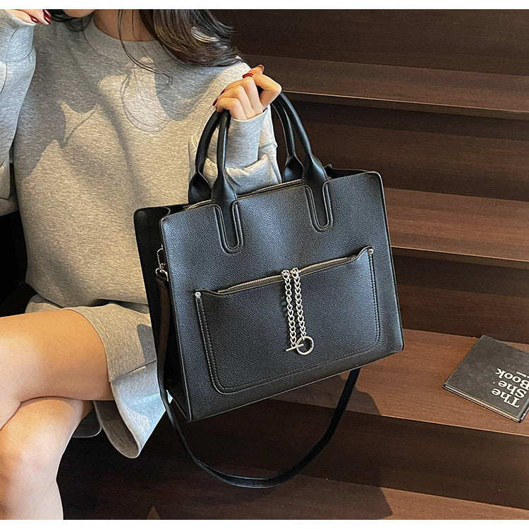 Commuting Casual Large Capacity Contrast Color Tote