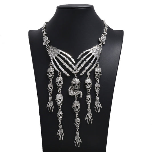 Women'S Punk Retro Exaggerated Halloween Ghost Necklace