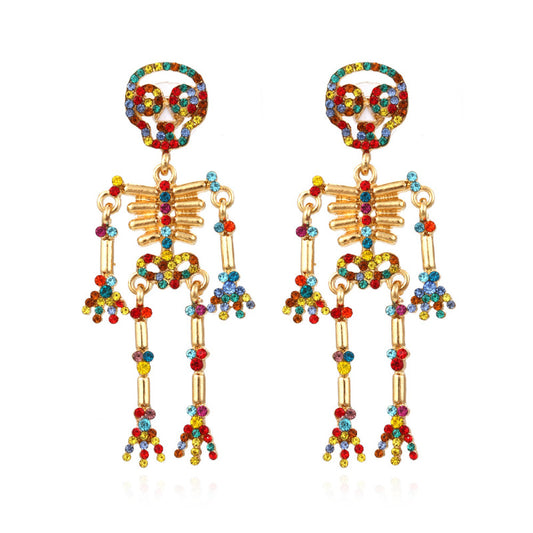 Women Fashion Exaggerated Halloween Alloy Earrings