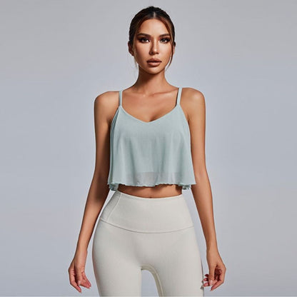 Women Fashion Solid Color Sleeveless Yoga Camisole