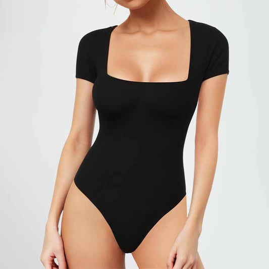 Spring Summer Short Sleeve Seamless Yoga Bodysuit
