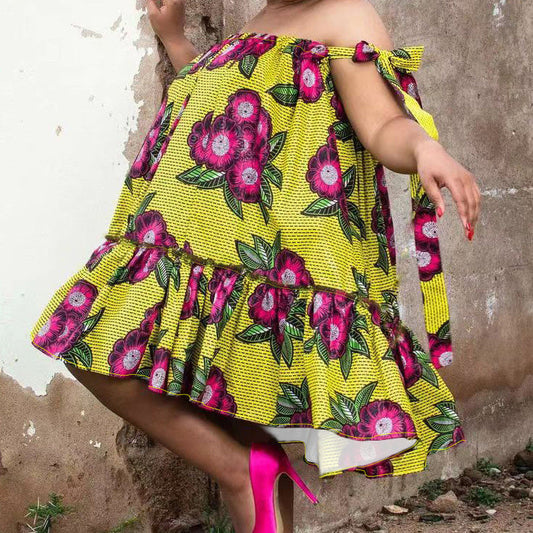 Robe fleurie grande taille pour femme, idéale pour les vacances