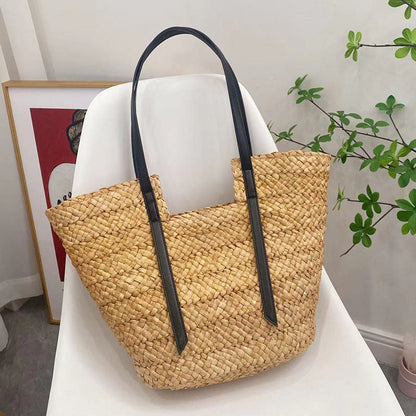 Bohemian Style Large Capacity Straw Woven Tote Bag