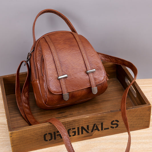 Women Vintage Crossbody Bag Made of Soft PU