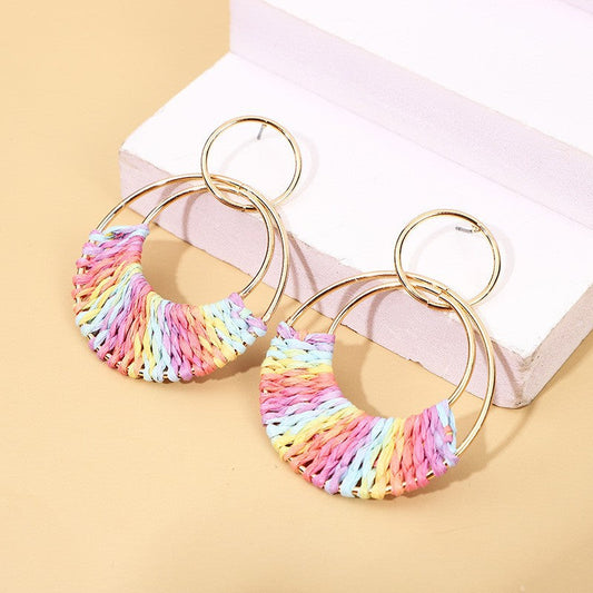 Bohemian Holiday Creative Handmade Braided Earrings