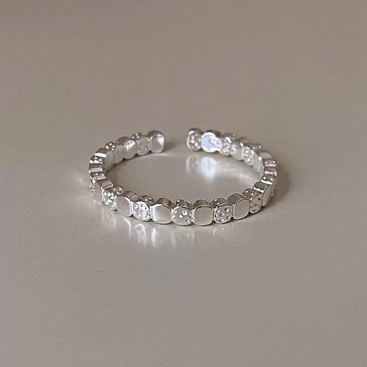 Simple Irregular Square S925 Sterling Silver Ring