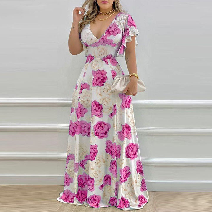 Vestido floral naranja