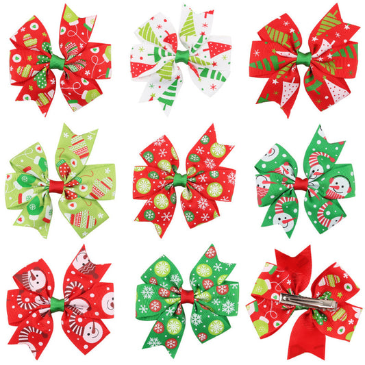 Horquilla de cinta colorida para el pelo de Halloween y Navidad para niños