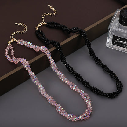 Collar de cuentas de cristal de moda para mujer