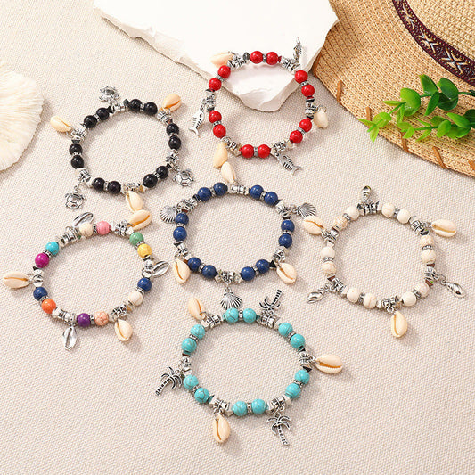 Women Trendy Bohemian Ocean Style Multicolor Shell Bracelet