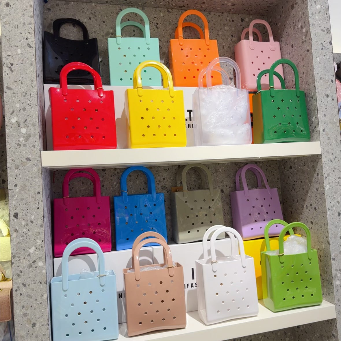 Bolso de playa de PVC de color liso de moda - Jelly Pack Tote