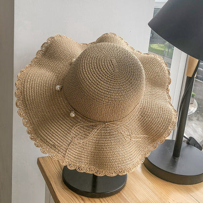 Sombrero de paja informal para mujer estilo festivo