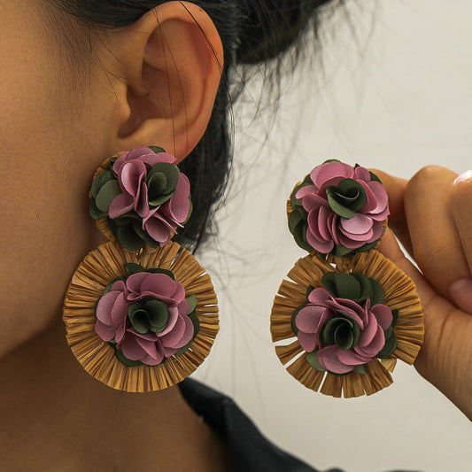 Bohemian Multicolor Floral Earrings