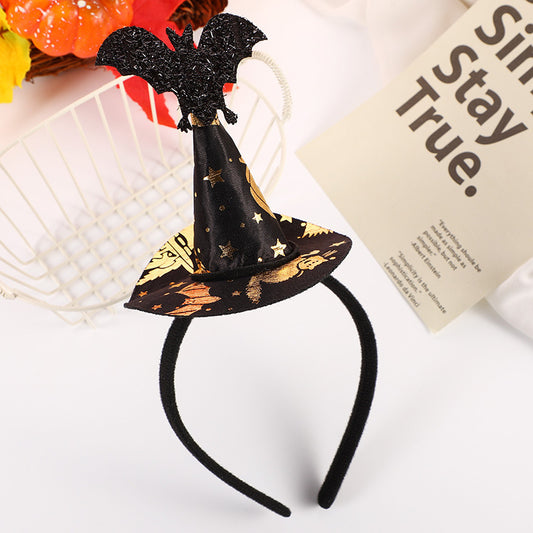 Halloween Little Bat Witch Pointed Hat Headband