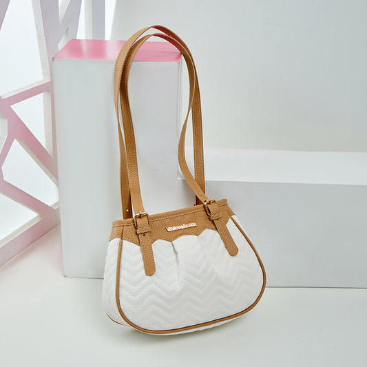 Women Casual Color Blocking Dumpling Bag