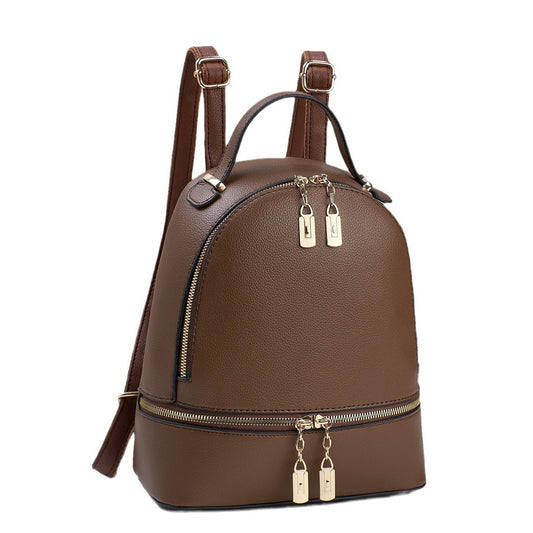 Women Casual Zipper Backpack in PU Urban Style