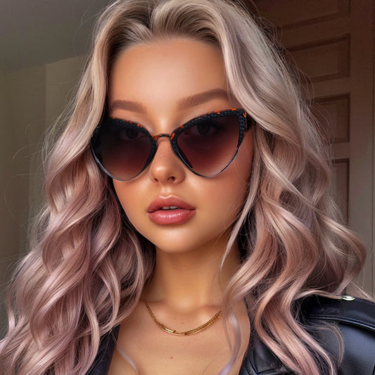 Gafas de sol de moda con protección UV para mujer con diseño de ojo de gato