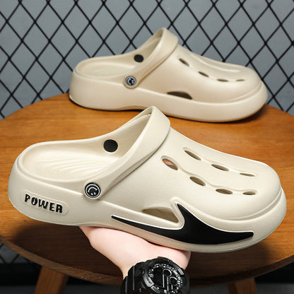 Zapatos casuales con suela gruesa y agujeros antideslizantes para mujer